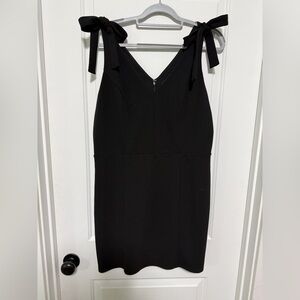 Express Black Mini Dress with Ties on Straps